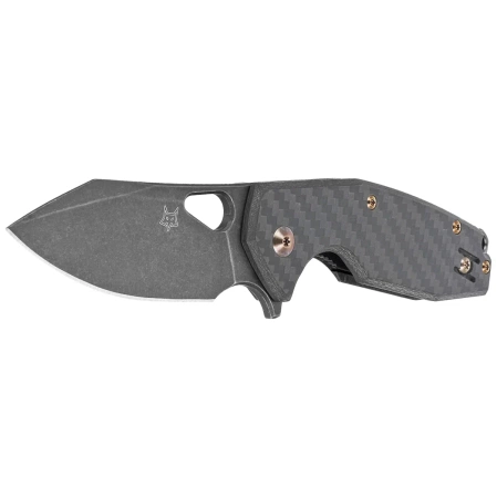 Nóż składany FOX Yaru Carbon Fiber 3K, Black Stonewashed PVD M398 by Jesper Voxnæs (FX-527LI CF)