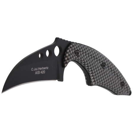 Herbertz Solingen Neck Knife Black / Grey Aluminium, Black Coating (575706)