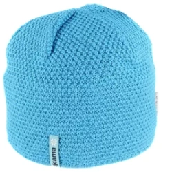 Kama Merino Wool/Acrylic Gore-Tex Infinium Windstopper, Cyan beanie (AW62-115)
