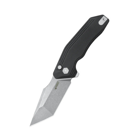 Nóż składany Kubey Yokai Black G10, Stonewashed 14C28N by Damned Designs (KU392A)