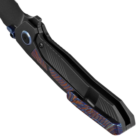 Remette Kestrel Knife Black DLC Titanium/Timascus, Black DLC CPM S35VN (RTPO-E)