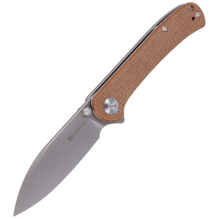 Sencut Knife Scepter Brown Micarta, Stonewashed 9Cr18MoV (SA03D)