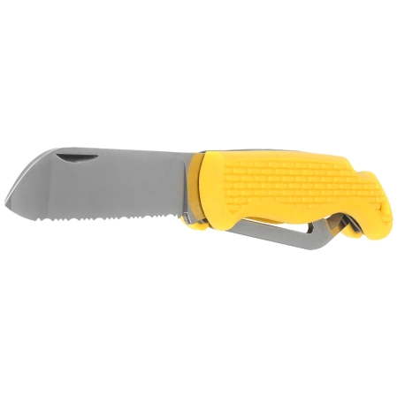Nóż składany żeglarski MAC Coltellerie Boat 2 Yellow PP/TPE,  Satin W 1.4034 (MC BOT2.Y)