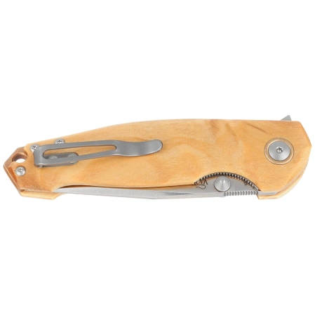 Viper Katla Flammed Poplar Wood, Satin M390 by Jesper Voxnæs (V5985PI)