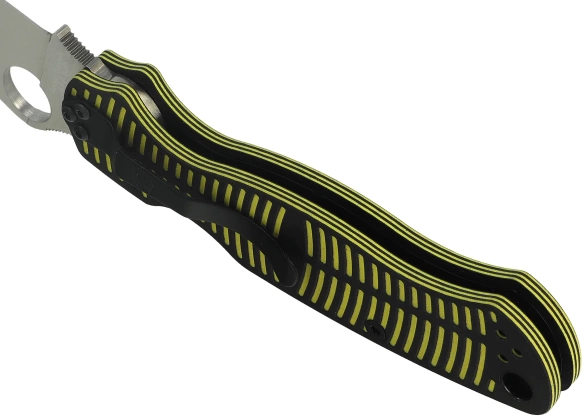 Nóż składany Spyderco Para Military 2 Salt Yellow/Black G10, Satin MagnaCut by Sal, Eric Glesser (C81GBKYLMCP2)