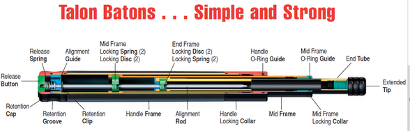 ASP Talon Infinity Baton 50cm Foam, Disc Loc Button (22411)