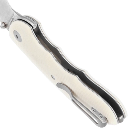 Viper Moon Ivory G10, Satin MagnaCut by Fabrizio Silvestrelli Knife (V6008GI)