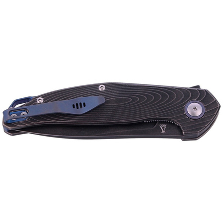 MKM Goccia Dark Stonewashed Titanium Knife, Dark Stonewashed M390 by Jens Ansø (MKGC-TDSW)