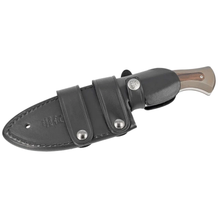 Fox Knife Eastwood Tiger Bronze Titanium/Ziricote Wood, Satin Elmax by Gudy Van Poppel (FX-106 TIZW)