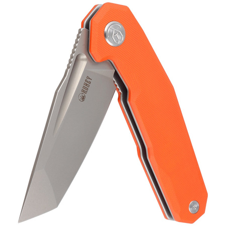 Nóż składany Kubey Carve Orange G10, Beadblasted AUS-10 (KB237I)
