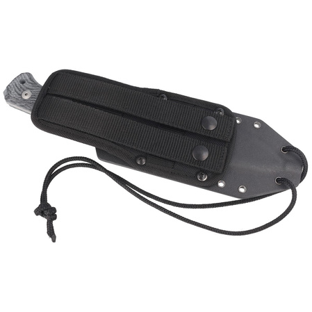 LionSteel Knife Black Canvas Micarta, Satin CPM 3V by Molletta (T6 3V CVB)