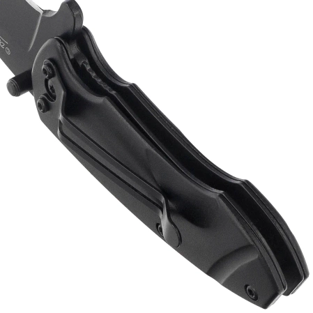 Nóż składany K25 RK-18488 Black Aluminium, Black 7Cr17Mov