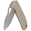 Kubey Knife RDF Tan G10, Bead Blasted AUS-10 by HYDRA Design (KU316D)