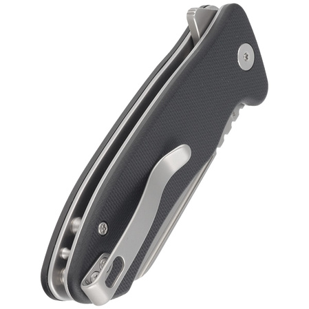 Nóż składany Kubey Creon Black G10, Beadblasted AUS-10 (KU336E)