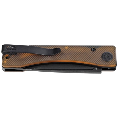 Nóż składany Kubey Akino Yellow Ultem, Blackwashed 14C28N by Tiguass (KU2102H)
