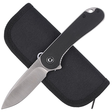 Nóż składany Civivi Elementum Flipper Black G10, Satin D2 (C907A)