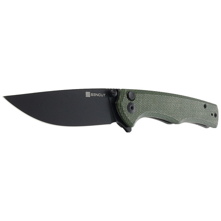 Nóż składany Sencut Crowley Green Micarta, Black Stonewashed D2 (S21012-3)
