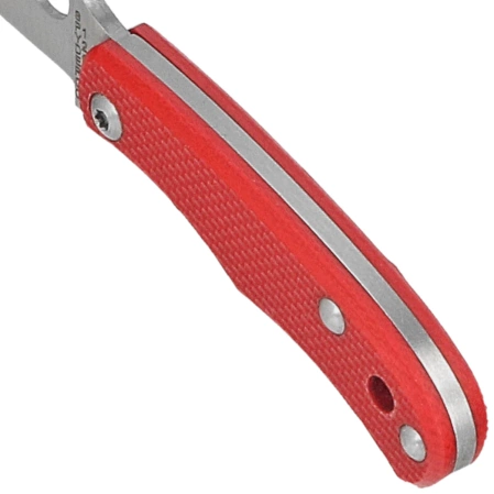 Spyderco Bug Knife Red G10, Satin 12C27 (C133GRDP)