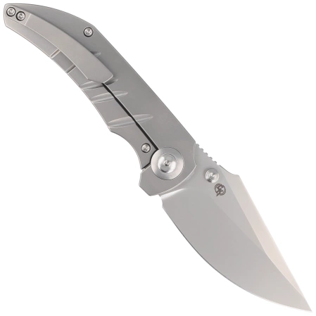 Nóż składany WE Knife Riff-Raff Polished Bead Blasted Titanium, Polished Bead Blasted CPM 20CV by Matthew Christensen (WE22020B-4)