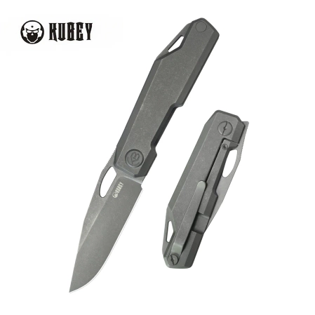 Nóż składany Kubey Verijero Darkblasted Titanium, Darkwashed 14C28N by George Ovchinnikov (KB340E)