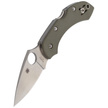 Spyderco Dragonfly Folige Green G-10, Satin Plain V-10 Knife (C28GPFG)