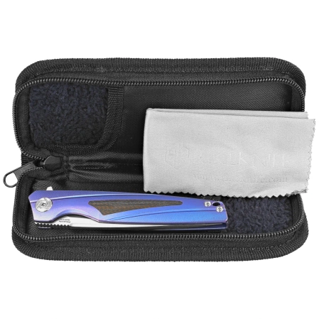 Nóż składany RikeKnife 803CH Blue Titanium/Carbon Fiber, Satin M390 by Richard Wu (RK803CH-B)