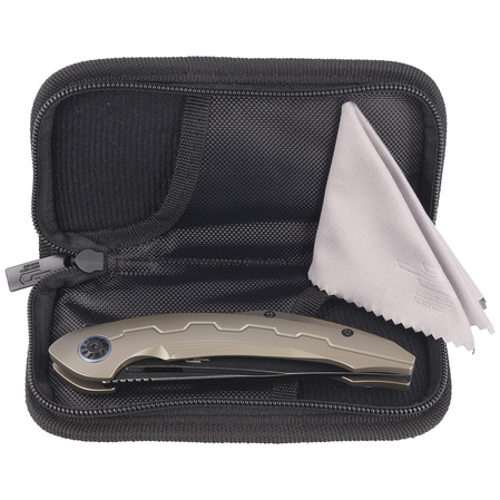 Nóż składany Bestech Marukka Bronze Titanium, Black Stonewashed M390 by Kombou (BT2002C)