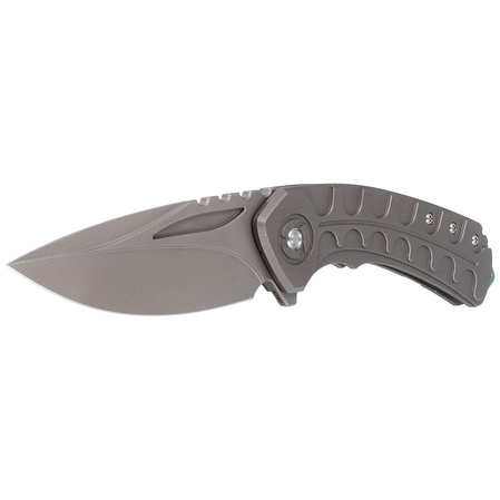 Nóż składany Bestech Buwaya Grey Titanium, Dark Bead Blast Stonewashed M390 by Kombou (BT2203B)