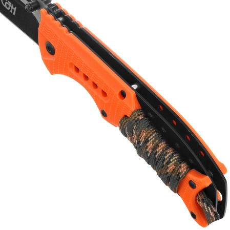 Nóż składany Herbertz CJH Orange Plastic/Paracord, Black 420 (10000356)