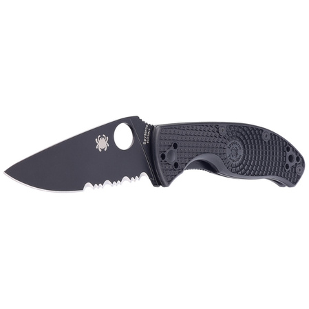 Spyderco Tenacious Knife Black Lightweight FRN, Black Spyder 8Cr13MoV by Eric Glesser (C122PSBBK)