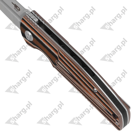 Nóż składany Bestech Fin Black / Orange / Beige G10, Satin 14C28N (BG34C-1)