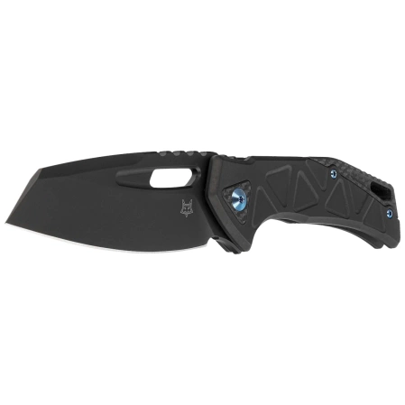 Fox Chronos Black PVD Aluminum Knife, Blue HW, Black PVD MagnaCut by Stefan Merk (FX-552 AL)