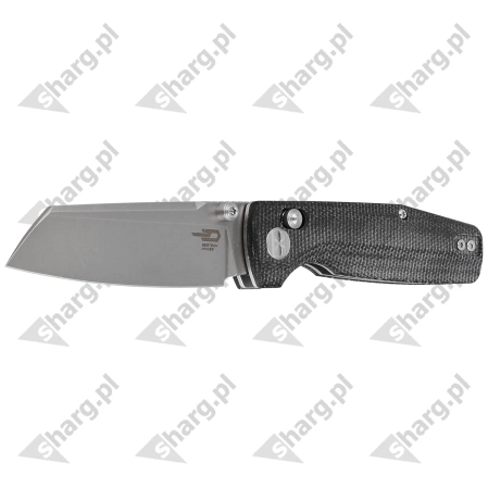 Bestech Slasher Knife Black Micarta, Stonewashed D2 (BG43A-1)