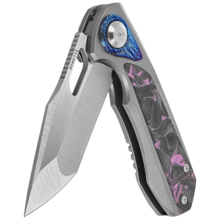 Nóż składany Remette RT-Saker Falcon Gray Titanium/Carbon Fiber, Satin S45VN (ASTP-3)