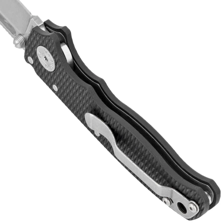 Demko AD20.5 Clip Point Knife Black G10, Stonewashed CPM 20CV by Andrew Demko (205-20CV-BLK-CP)