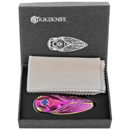 Rike Knife RK Cicada-PG Purple / Gold Titanium, Bead Blasted M390