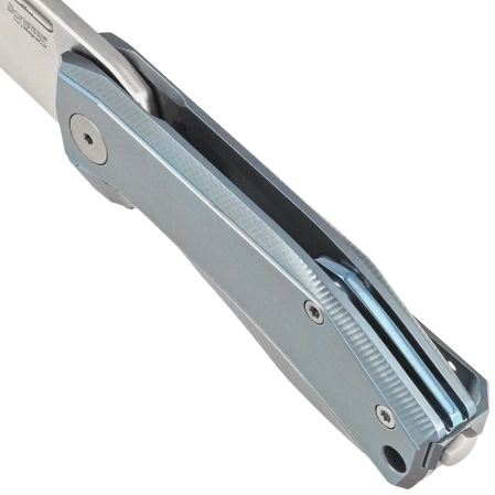 LionSteel Nano Knife Blue Titanium, Satin MagnaCut (NA01 BL)