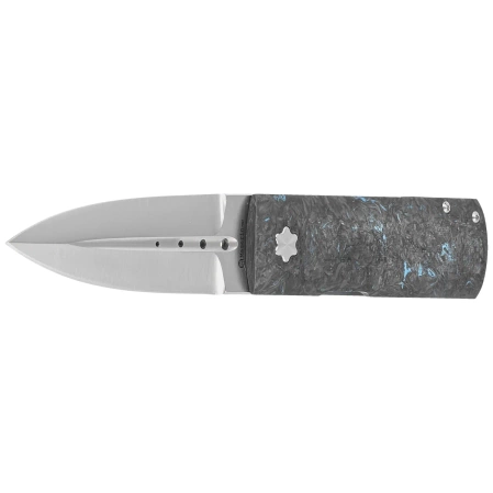 Nóż składany Maserin Daga Black/Blue FatCarbon, Satin Elmax by Attilio Morotti (372/B)