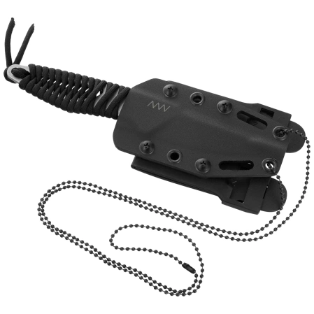 ANV P100 Knife Black Paracord, Stonewashed Sleipner (ANVP100-002)