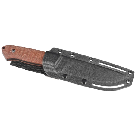 Za-Pas Ultra Outdoor Brown Toxic Micarta, Black Cerakote NMV Knife