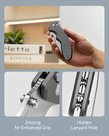 Sencut Cybrix Gray Aluminum, Satin 9Cr18MoV (S23098A-2)