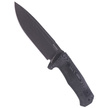 LionSteel Tactical Knife Black Micarta, PVD / Stone Washed Niolox by Molletta (T5B MI)