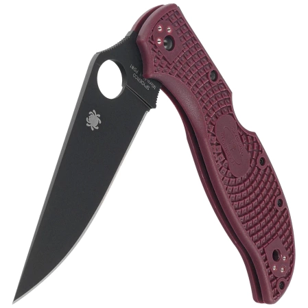 Spyderco Stretch 2 XL Sprint Run Burgundy FRN Knife, TiCN Micro-Melt PD#1 by Sal Glesser (C258BGBKP)