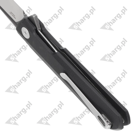 Bestechman Knife Dundee Black G10, Grey Titanized / Satin D2 by Ostap Hel (BMK01D)