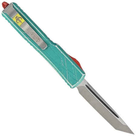 Nóż automatyczny OTF Microtech UTX-70 T/E Bounty Hunter Signature Distressed Green Aluminium, Apocalyptic M390 (149-10BH)