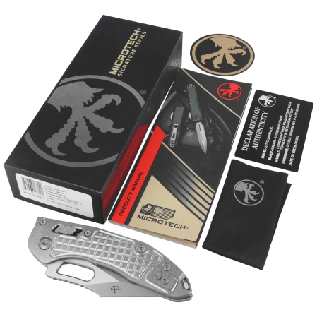 Nóż składany Microtech Marfione Select Stitch Ram-Lok S/E Frag Titanium, Double Vapor Blast HW, Stonewashed M390MK by Borka Blades and Tony Marfione (169RL-10FRMS2)