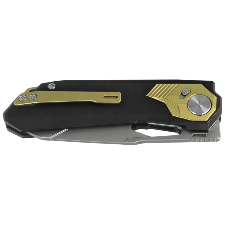 Remette RT-Peregrine Falcon Knife Brown/Gold Titanium, Hand Grinding Pearlescent M390 (RTT1-BX)