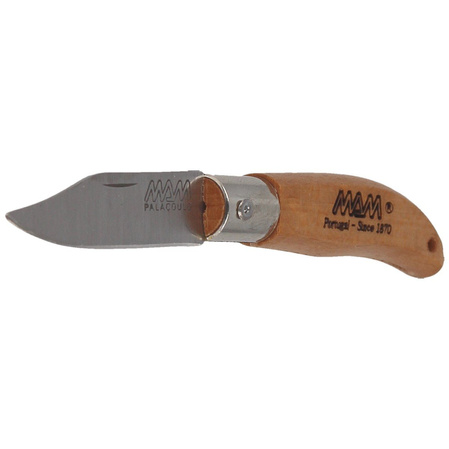 Nóż składany brelok MAM Iberica Mini, Light Beech Wood, Inox HW, Satin 420 (2001-LW)