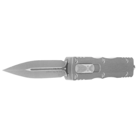 Nóż automatyczny OTF Microtech Dirac Delta D/E Natural Clear Aluminium, Apocalyptic M390 by Tony Marfione (227-10APNC)