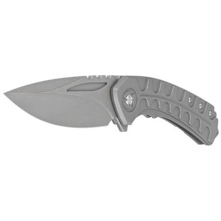 Nóż składany Bestech Buwaya Dark Bead Blast Titanium, Dark Bead Blast M390 by Kombou (BT2203A)